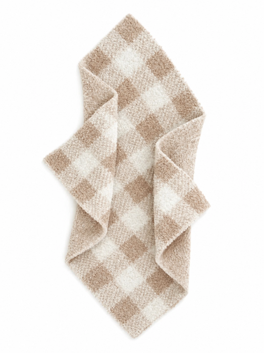 Phufy® Bliss Gingham Mini Blanket, Pebble