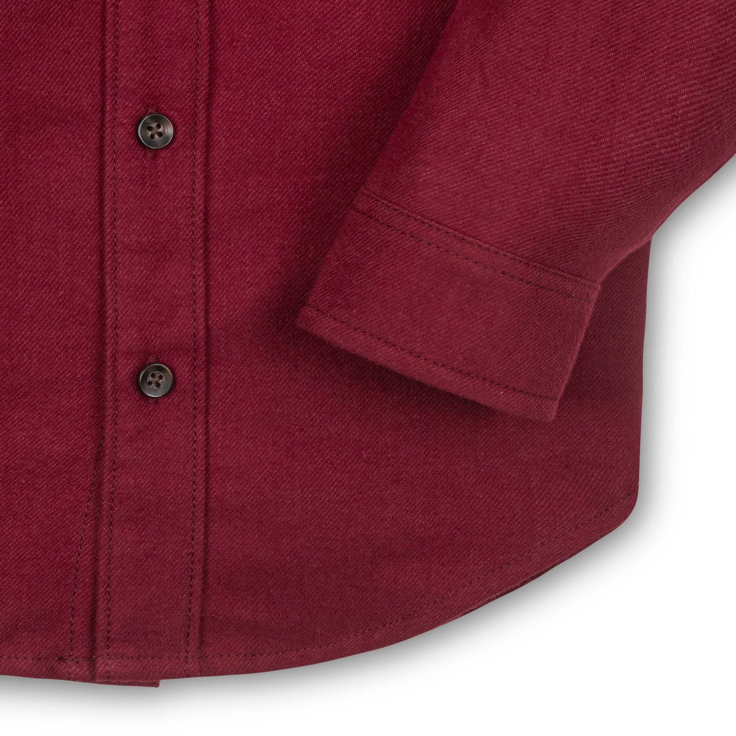 Organic Flannel Dress Shirt | Dark Red