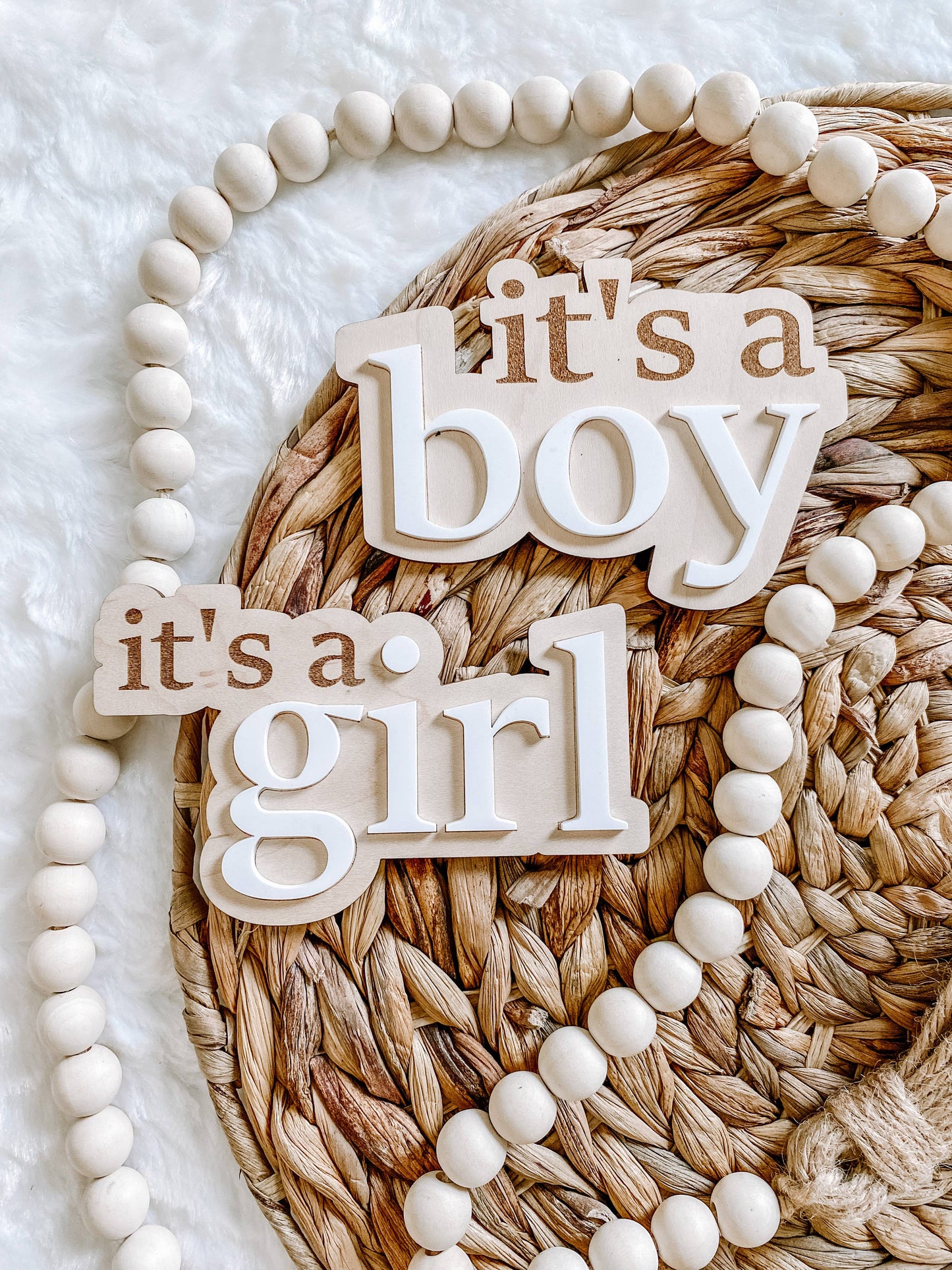 It’s a Boy Gender Reveal Announcement Sign: White