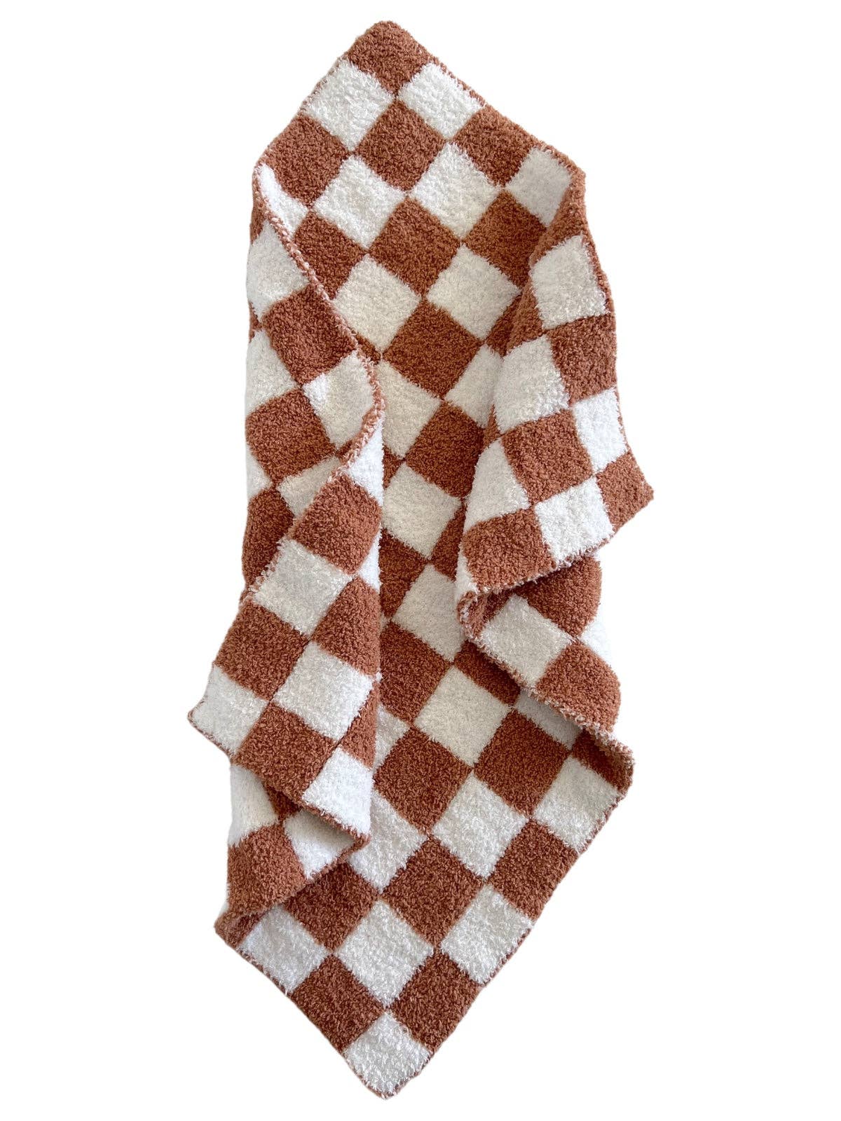 Phufy® Bliss Checkerboard Mini Blanket | Nutmeg