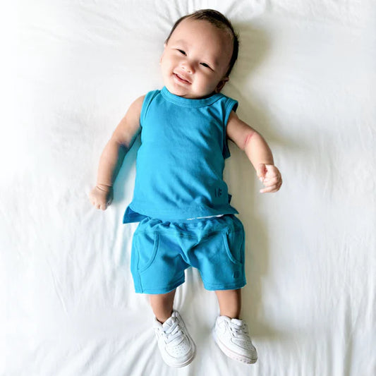 Raw Edge Harem Short | Electric Blue
