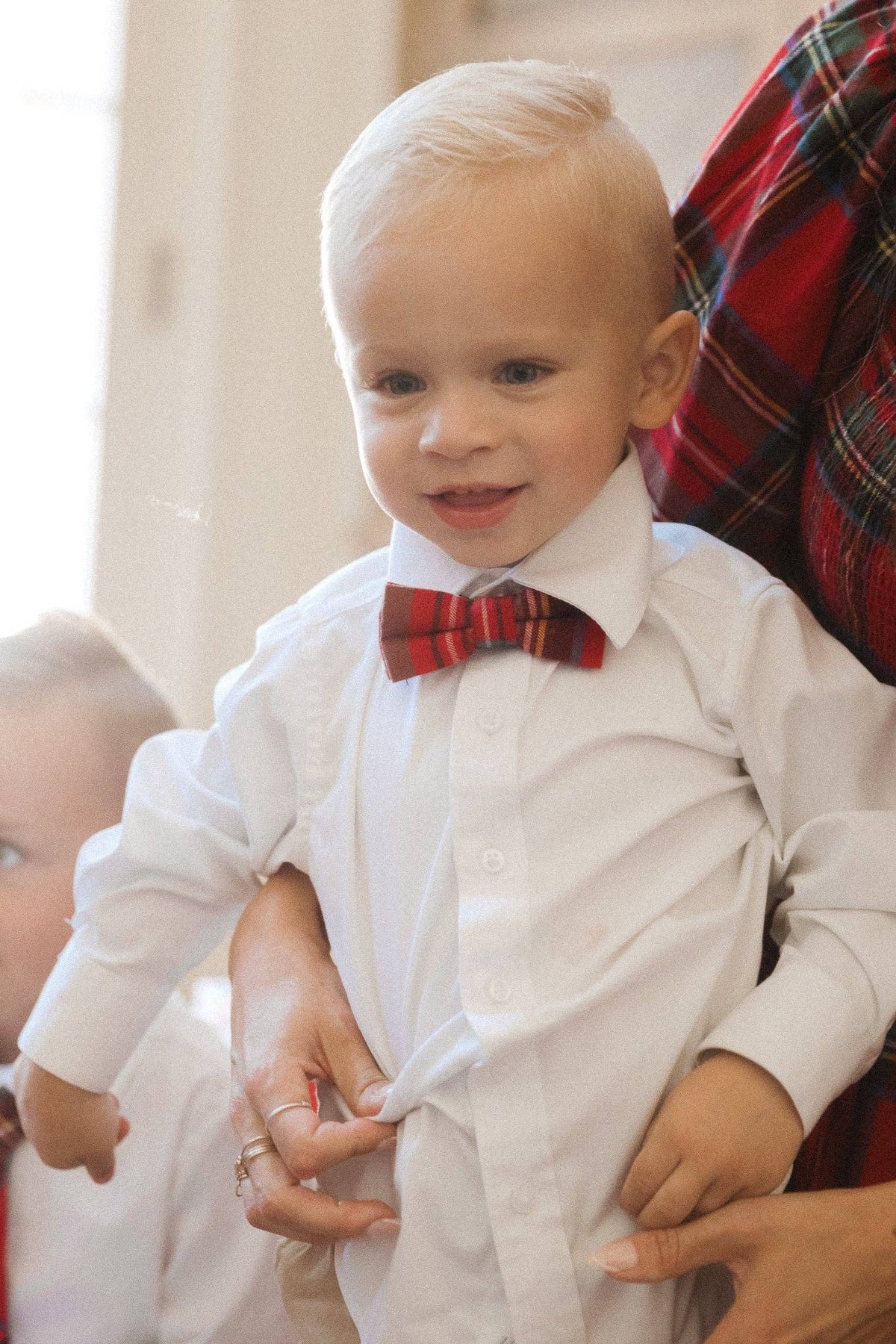 Baby Bow Tie | Holiday Plaid