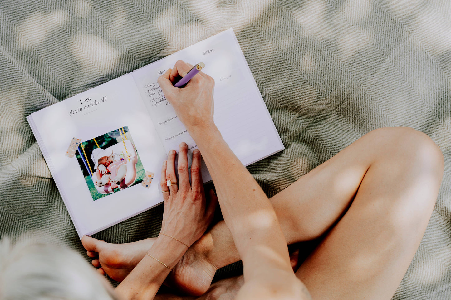 Baby's First Year Memory Book & Photo Album | Sage Green