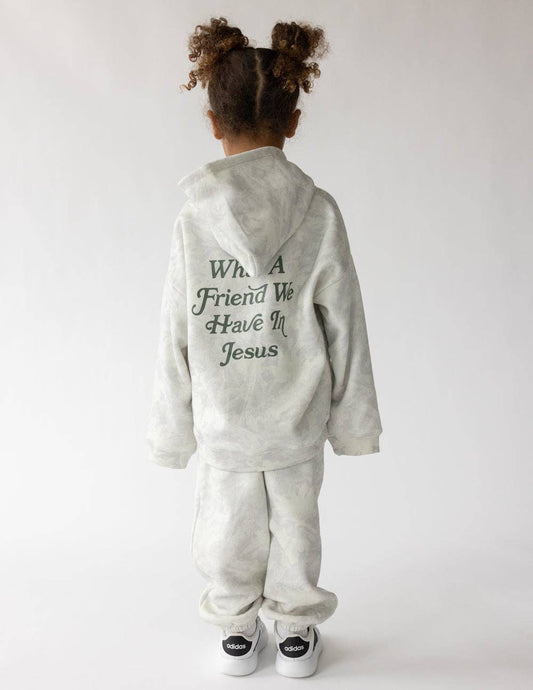 What a Friend in Jesus | Camo Kids Hoodie