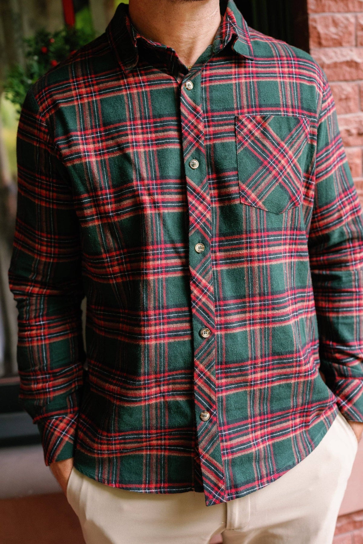 Men's John Shirt | Evergreen Plaid