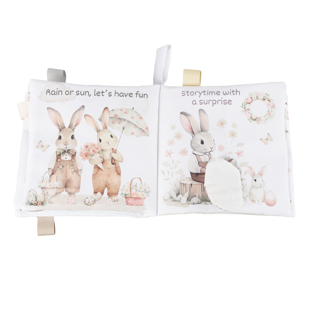 Happy Easter 10-Page Crinkle Soft Cloth Baby Book Taggies