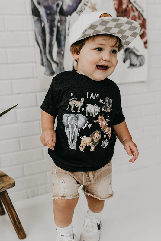 Safari Animals Affirmation T-shirt | Tri-Blend Black