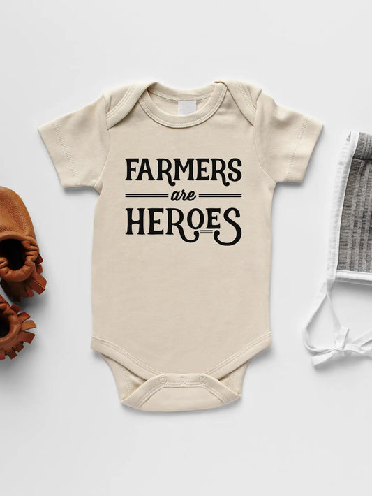 Farmers Are Heroes Onesie | Cream