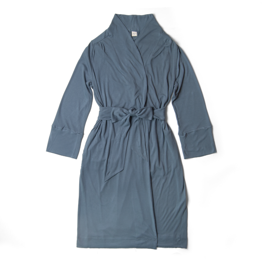 Viscose Bamboo + Organic Cotton Womens Robe | Midnight