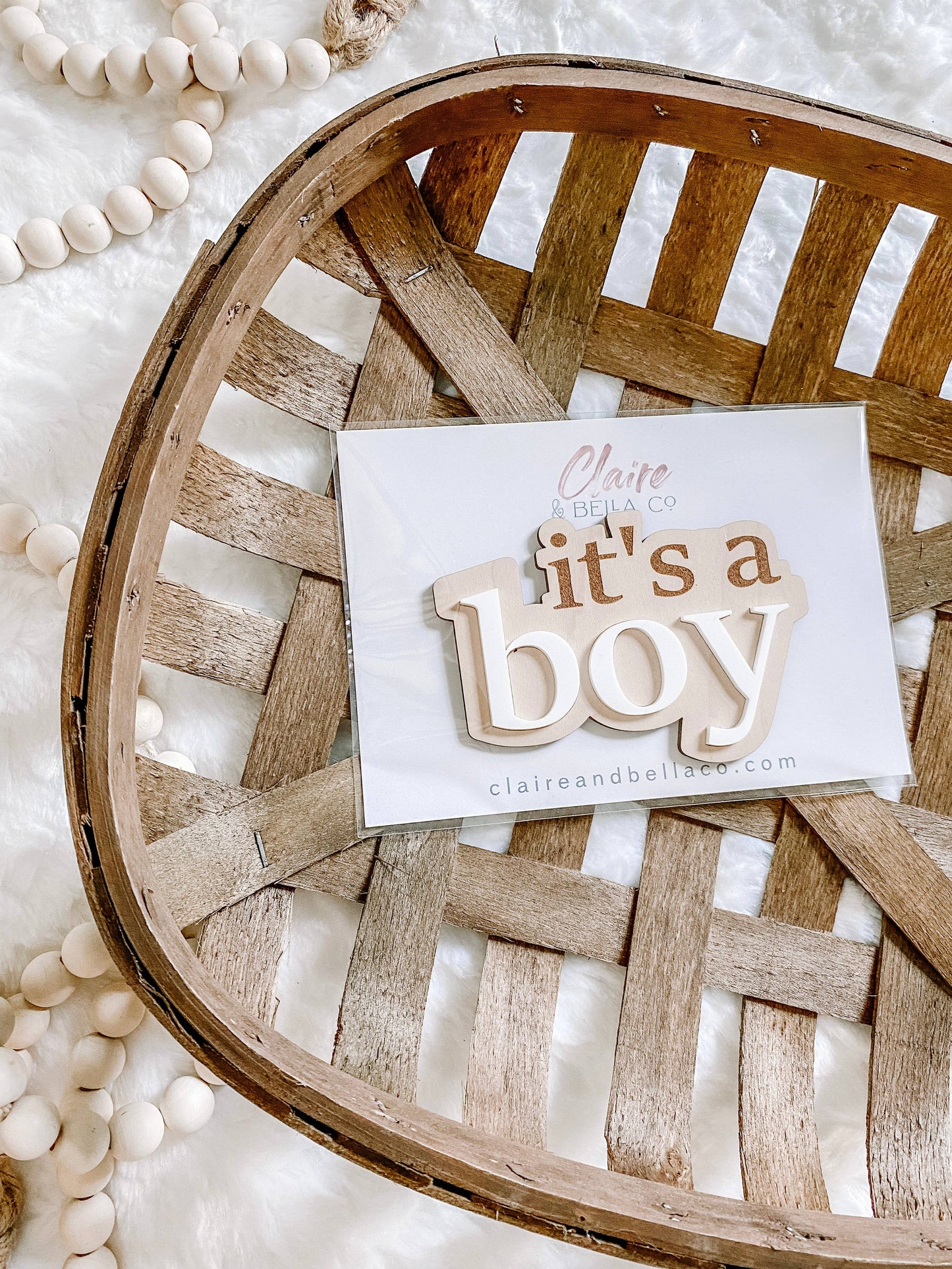 It’s a Boy Gender Reveal Announcement Sign: White