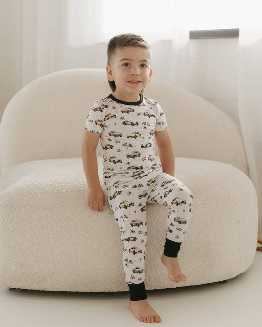 Bamboo Short Sleeve Pajama Set | Race Car
