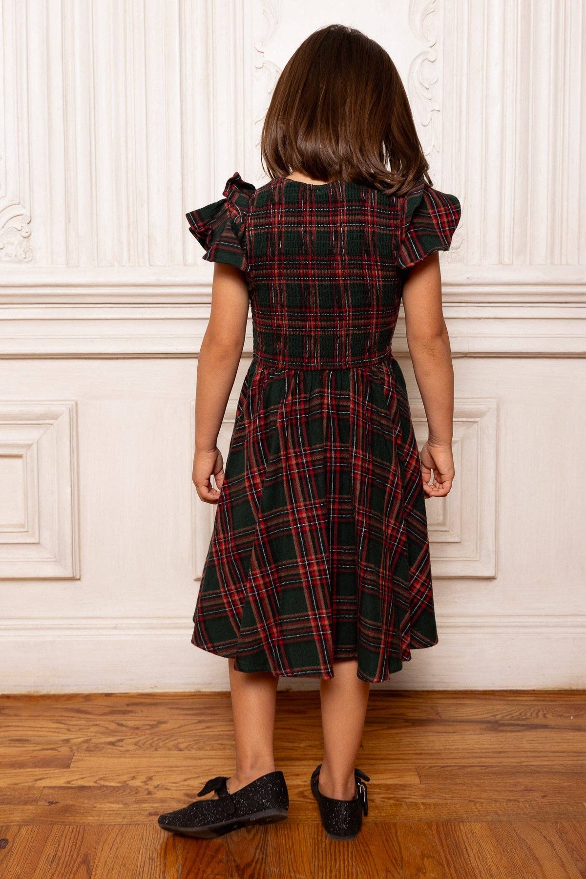 Mini Hattie Dress | Evergreen Plaid