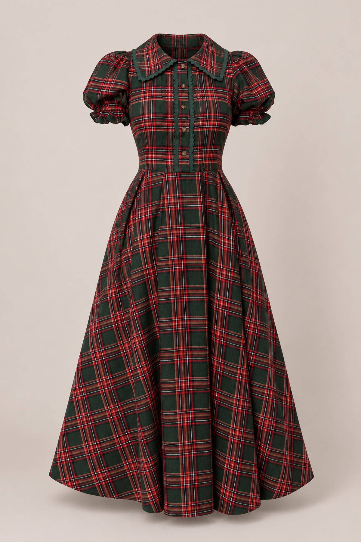 Women's Sophia Dress | Evergreen Plaid