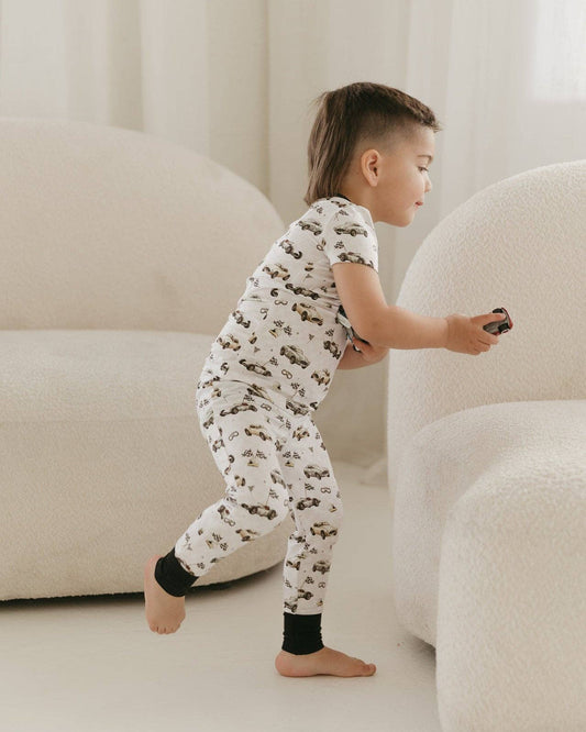 Bamboo Short Sleeve Pajama Set | Race Car