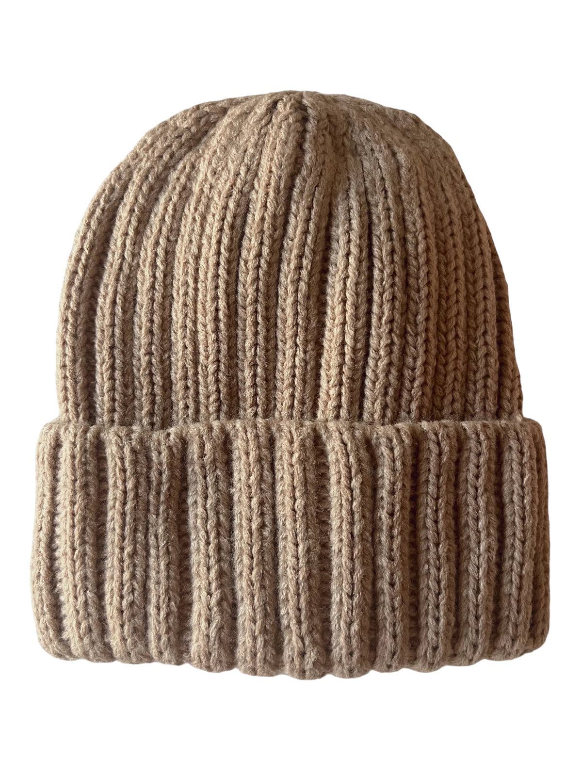 Chunky Knit Hat, Taupe: