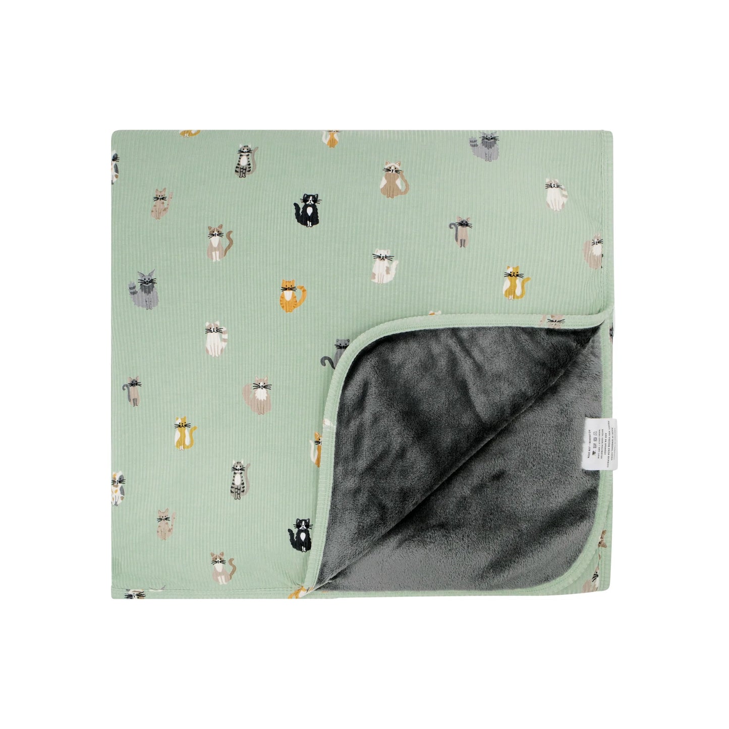 Cats Ribbed Bamboo Plush Blanket