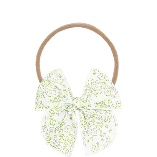 Bunny Garden Heirloom Bow | Nylon Headband