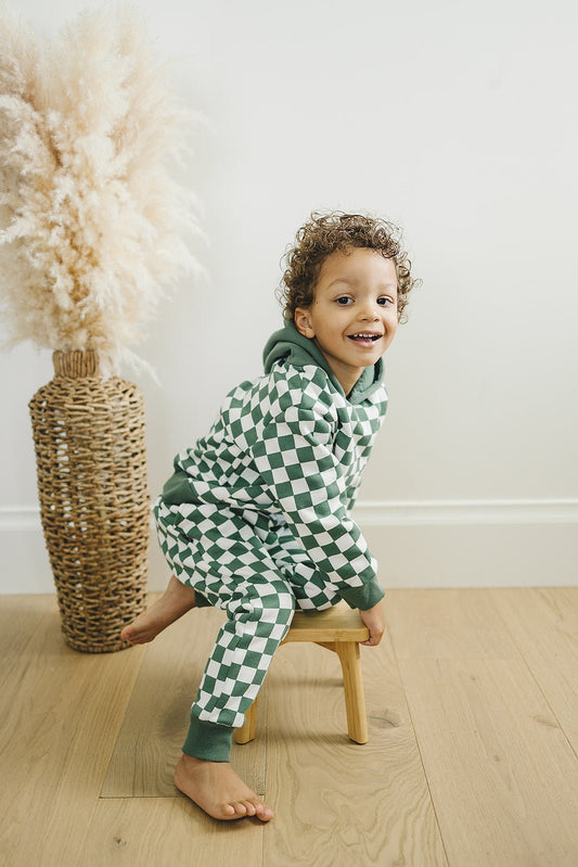 Jogger Set | Green Checker