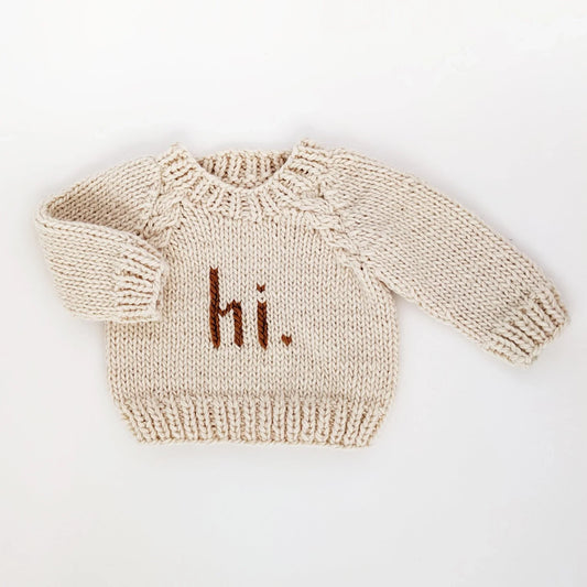 hi. Crew Neck Sweater | Pecan
