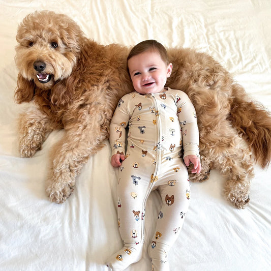 Bamboo Sleeper w/ Fold-Over Feet | Neutral Dogs