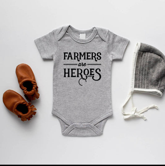 Farmers Are Heroes Onesie | Grey