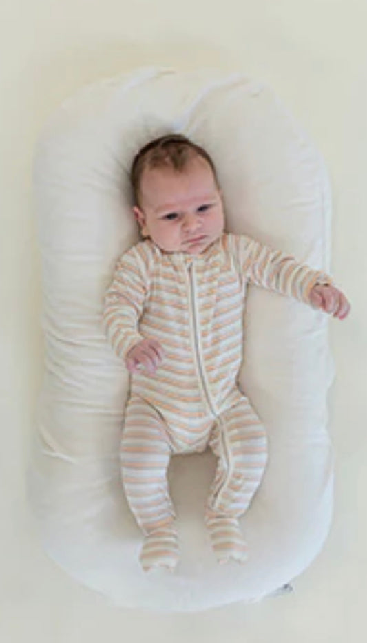 Bamboo Zip Romper | Retro Stripe