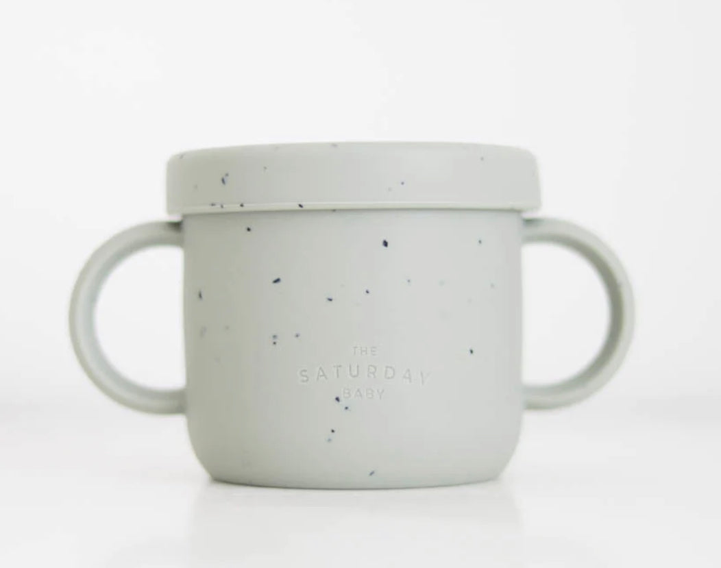 Silicone Snack Cup | Sage Speckled