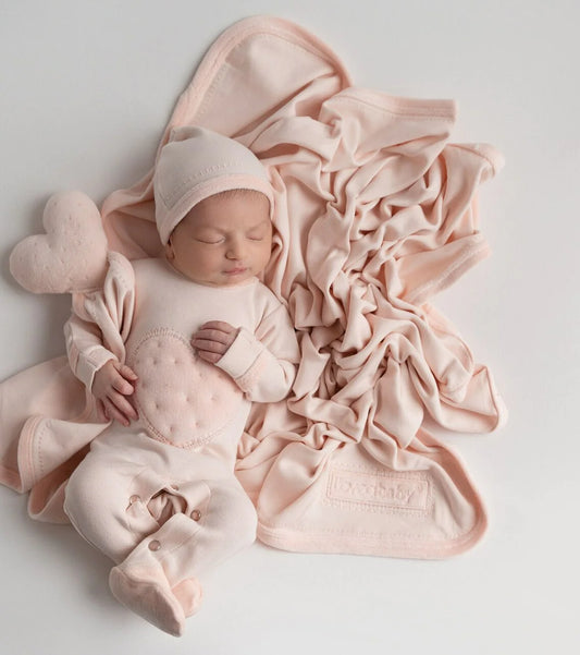 Organic Velveteen Blanket | Blush