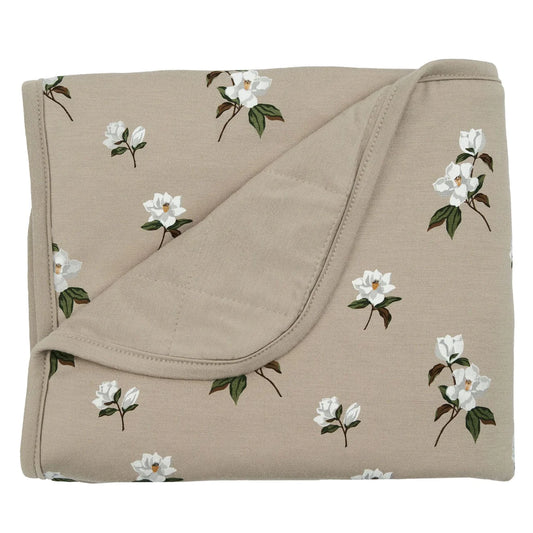 Baby Blanket | Small Khaki Magnolia