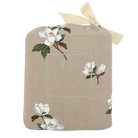 Bamboo Twin Sheet | Big Khaki Magnolia