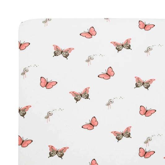 Bamboo Crib Sheet in Butterflies