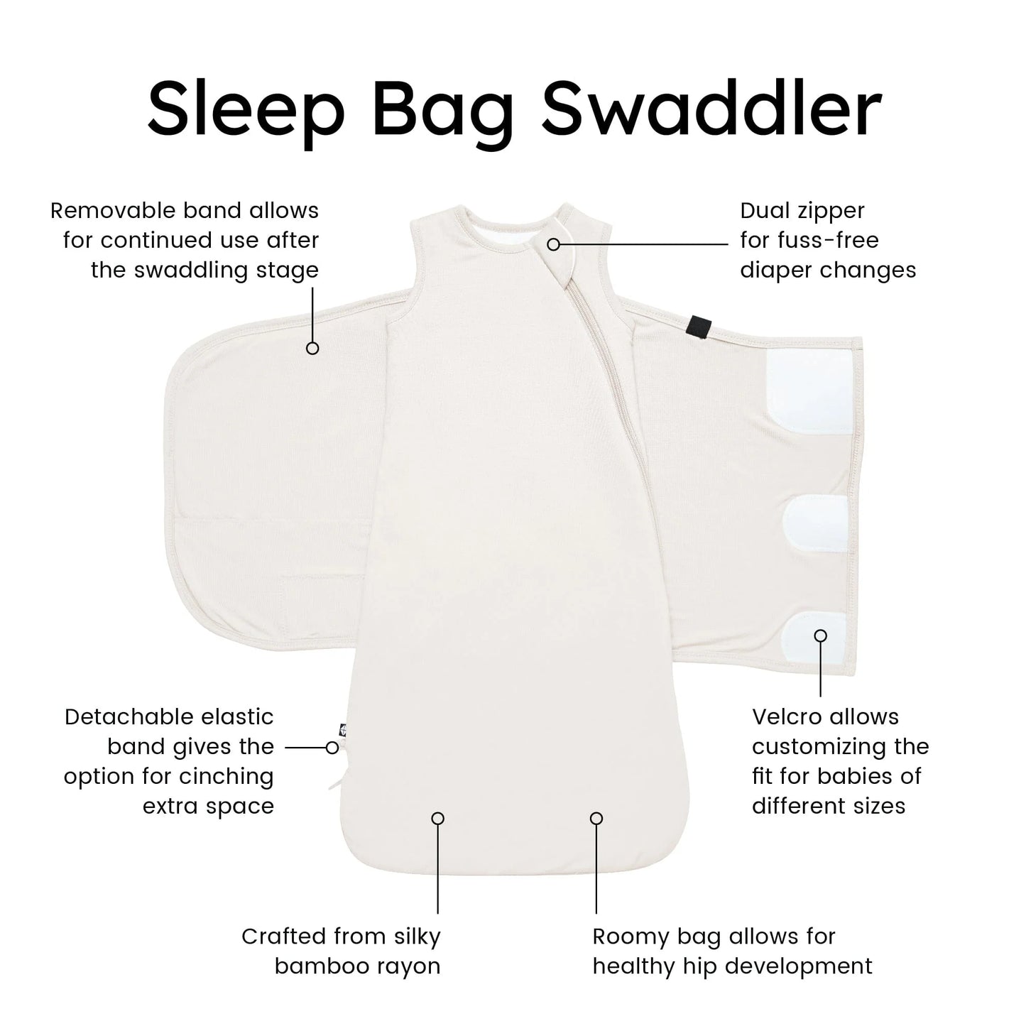 Bamboo Sleep Bag Swaddler 1.0 TOG | Oat