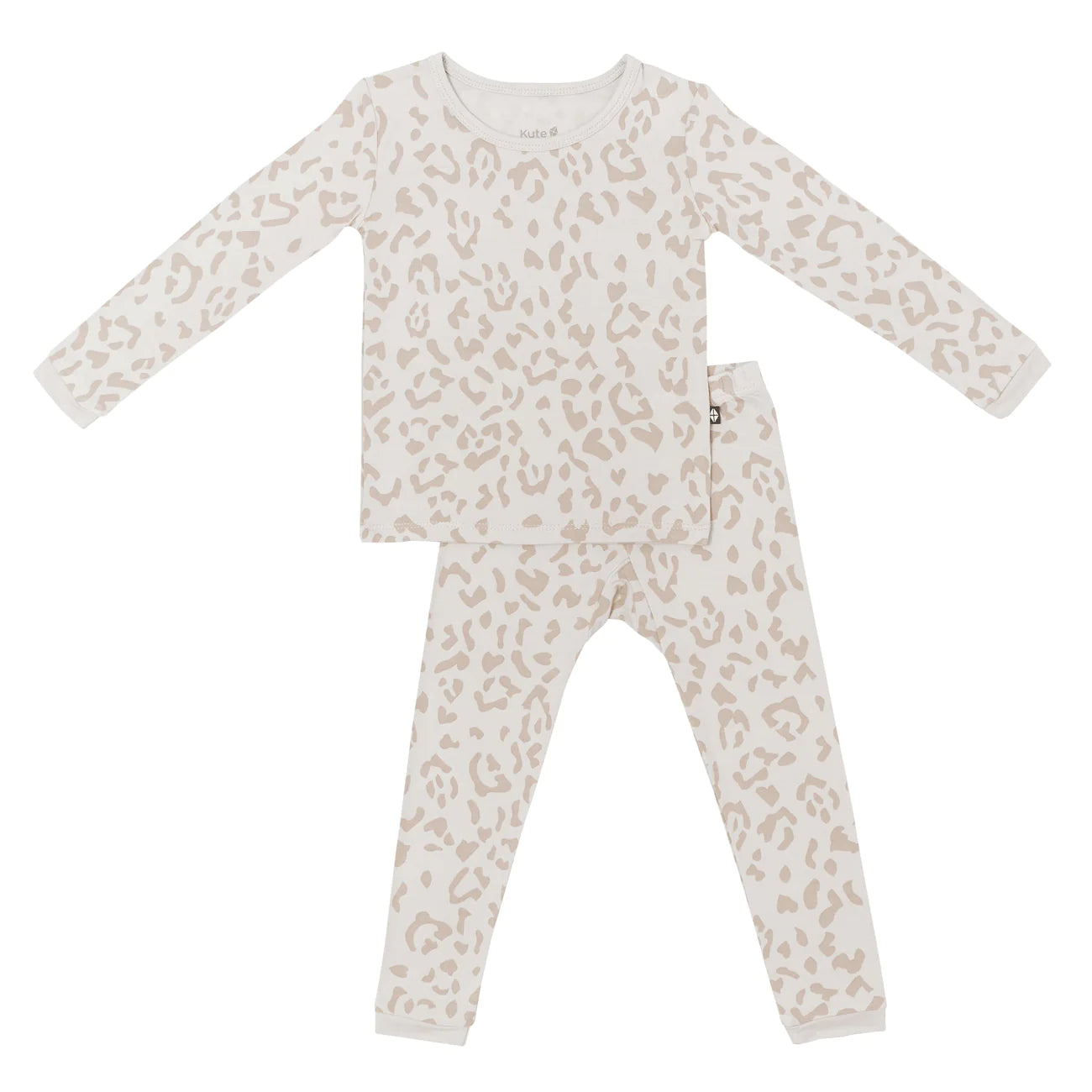 Bamboo Long Sleeve Pajama Set | Oat Leopard
