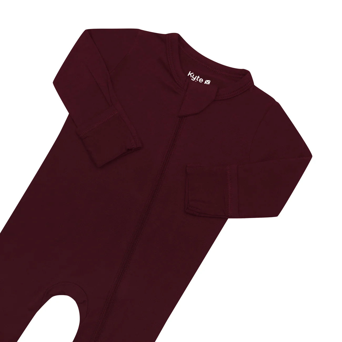 Bamboo Zippered Footie | Burgundy