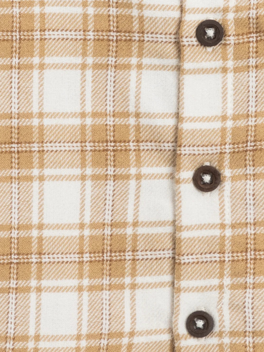 Logan Flannel Collard Button Down | Latte Plaid
