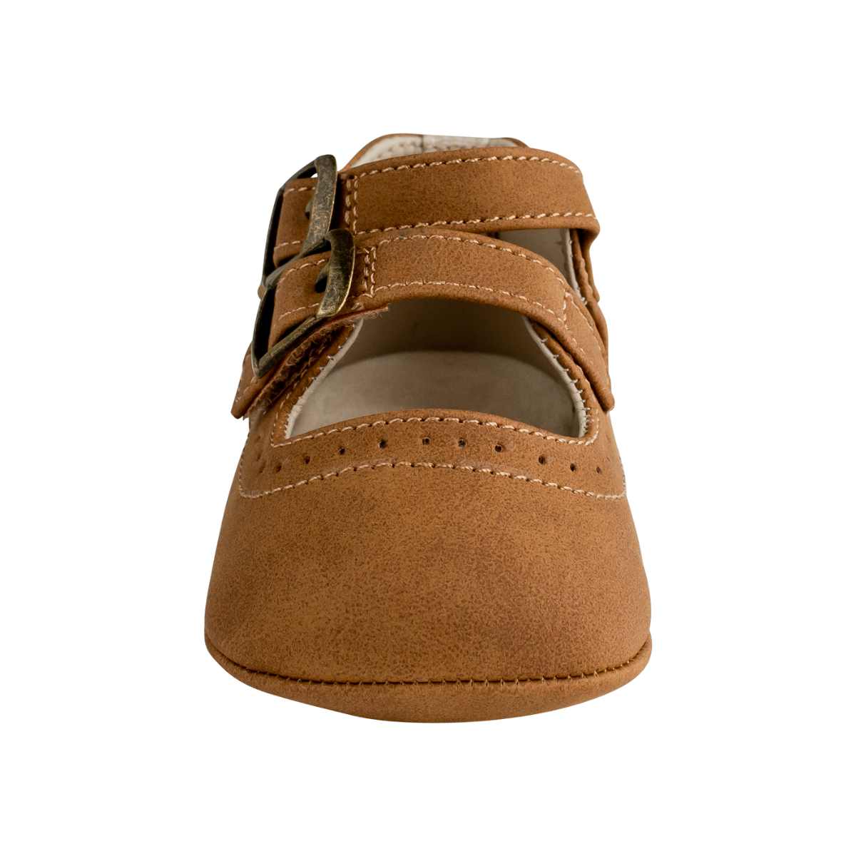 Leah Infant Double Strap Soft Sole Mary Jane | Brown
