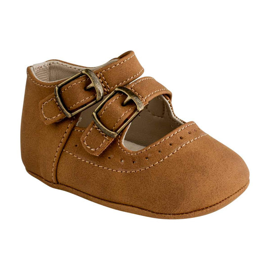 Leah Infant Double Strap Soft Sole Mary Jane | Brown