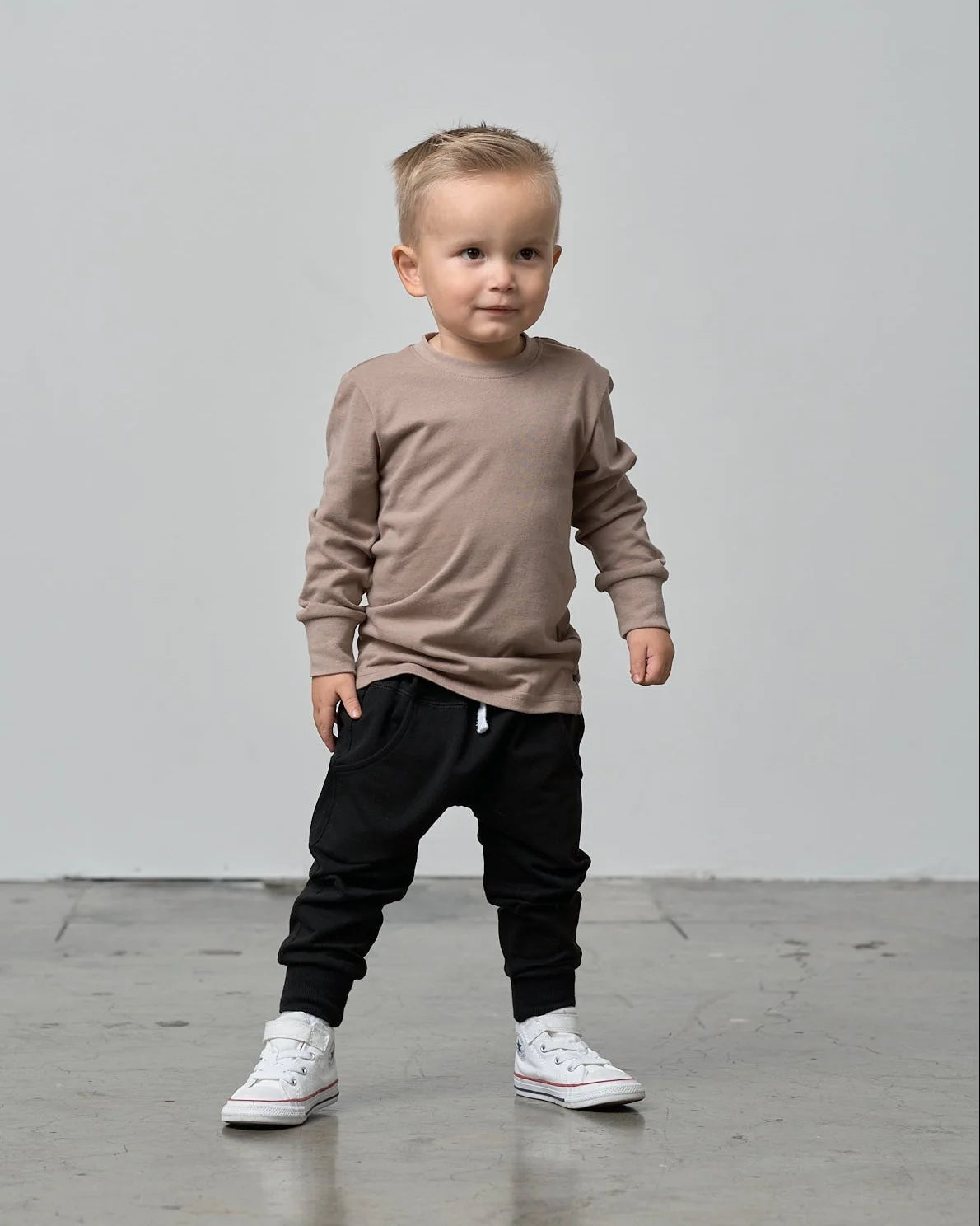 Long Sleeve Elevated Tee | Mushroom