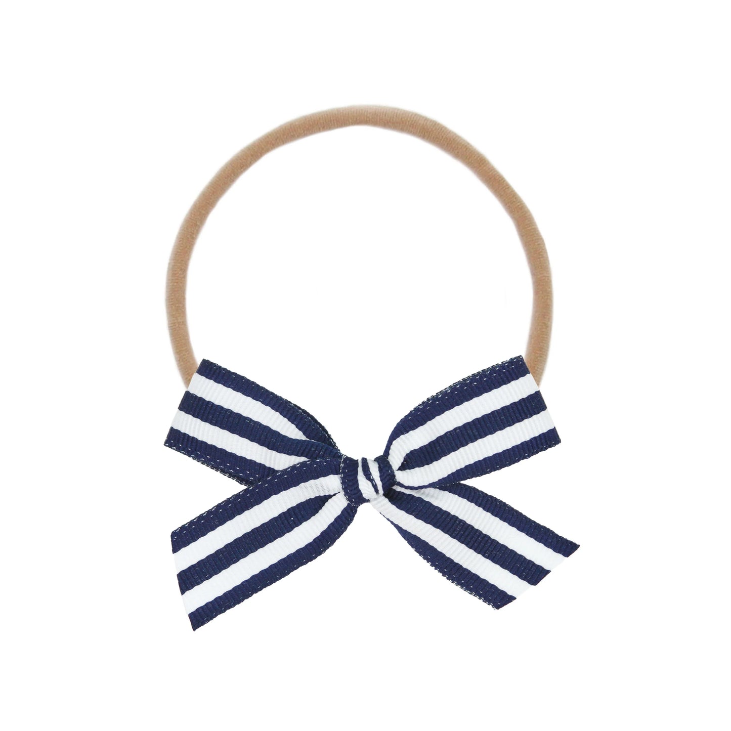 Nautical Blue Ribbon Bow | Nylon Headband