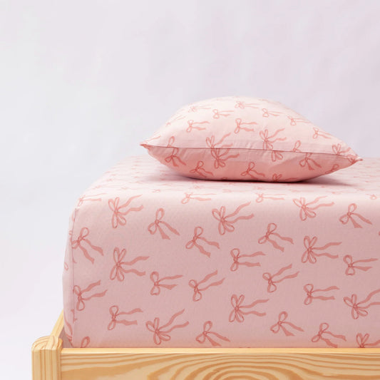 Twin Sheet w/ Pillow Case | Coquette Bows