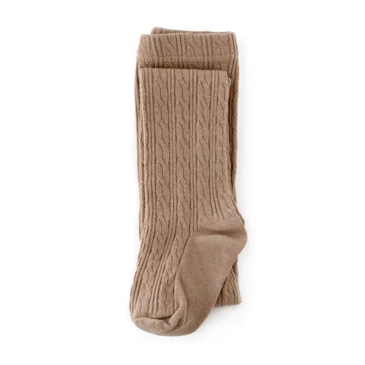 Cable Knit Tights | Oat