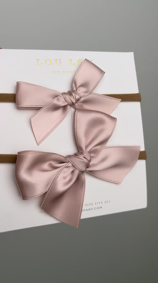Primrose Satin Bow | Nylon Headband