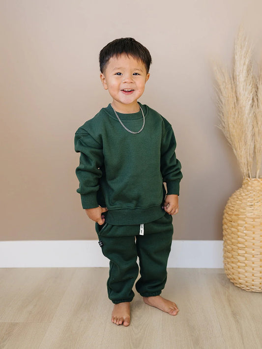 Ridge Sweatshirt & Sweatpant Set | Green