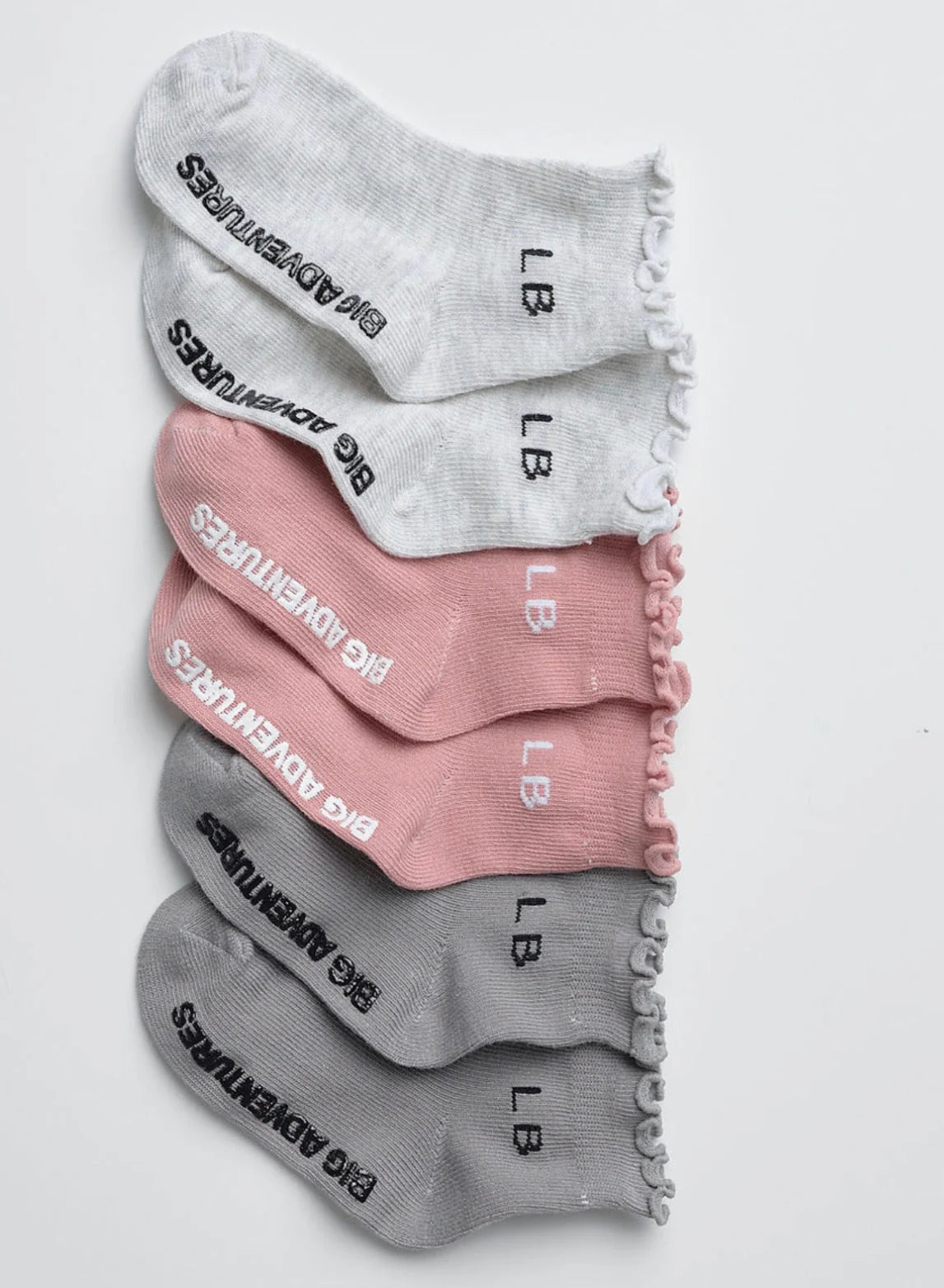 Ruffle Sock 3-Pack | Dusty Rosewood