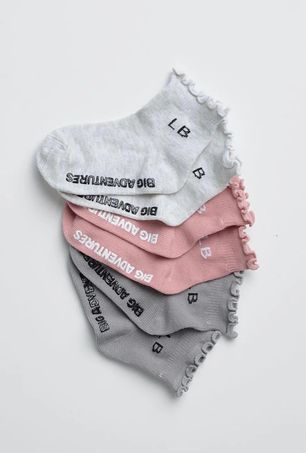 Ruffle Sock 3-Pack | Dusty Rosewood