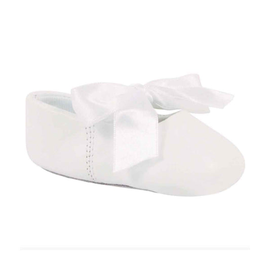 Sabrina Infant Lambskin Soft Sole Dress Flats | White