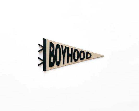 Boyhood Shelf Sign