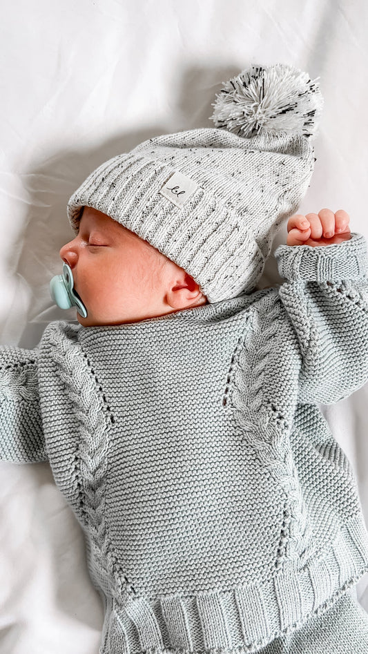 Luna + Luca Chunky Knit Sweater | Frosty Blue