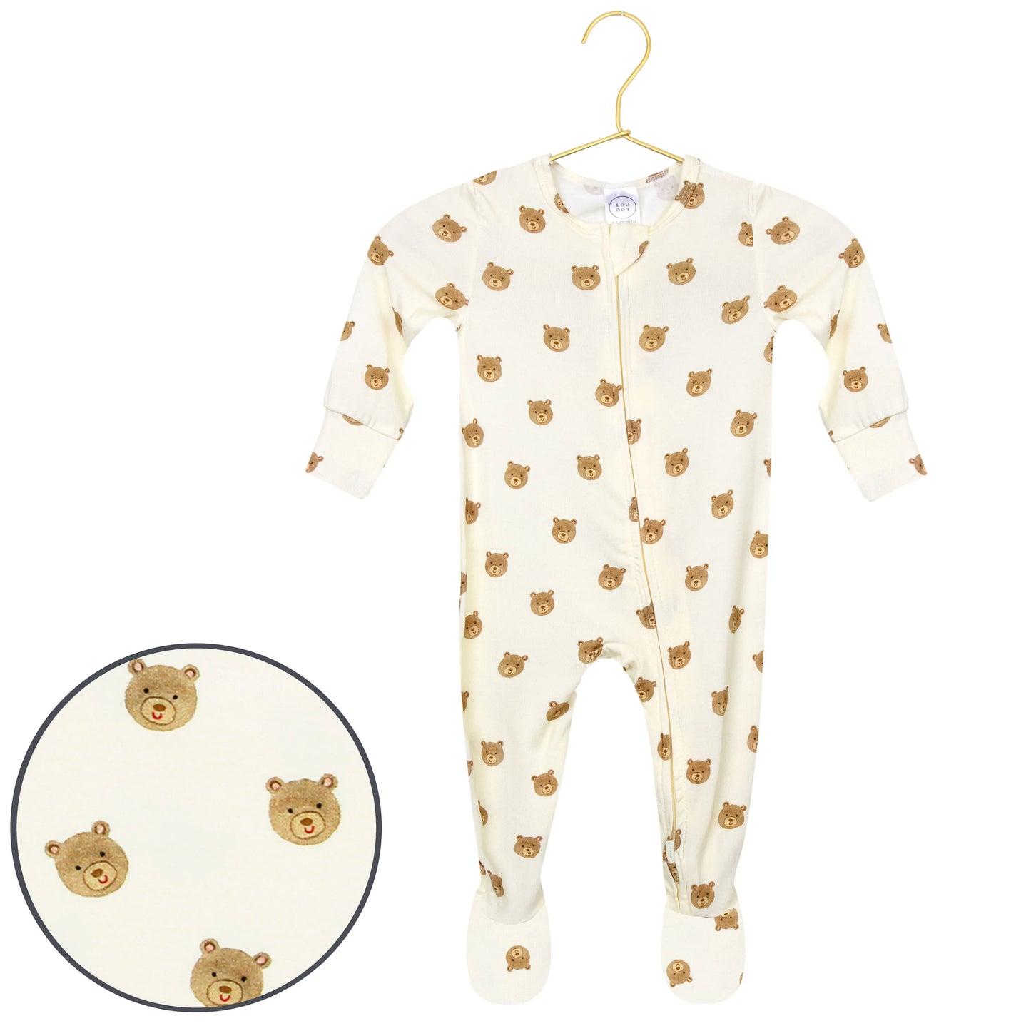 Teddy Zipper Footie