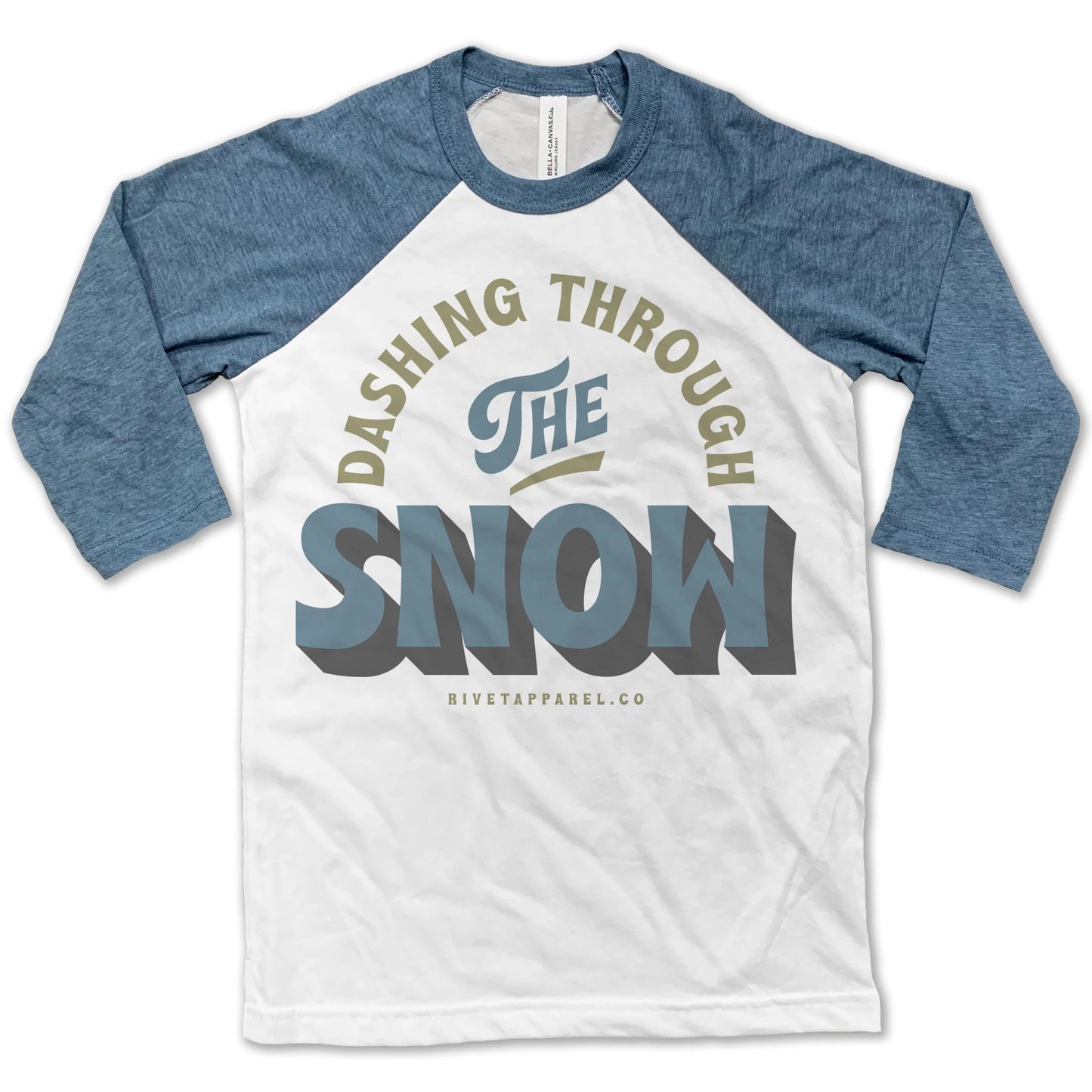 Dashing Through The Snow Baseball Tee